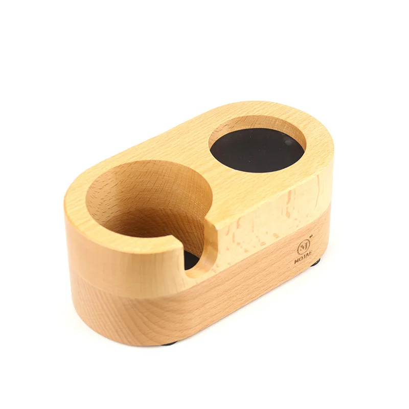 

Italy coffee powder pressing seat wooden filling pressing seat bar table pressing pad coffee machine supporting equipment handle