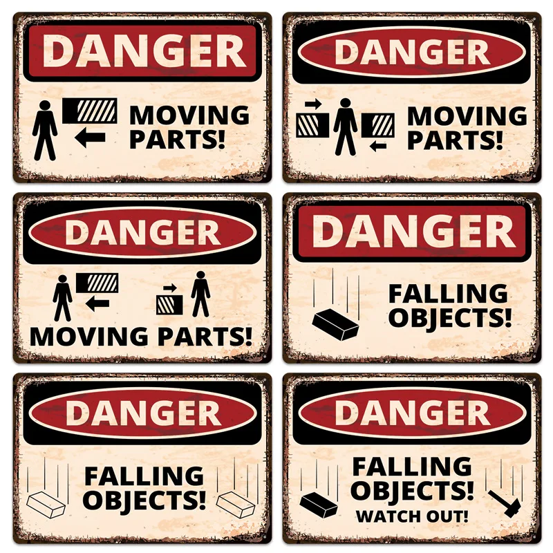 

Dust Hazaed Warning Dangerous Metal Sign Tin Poster Home Decor Wall Art Painting 20*30 Cm" High Voltage Keep Out"
