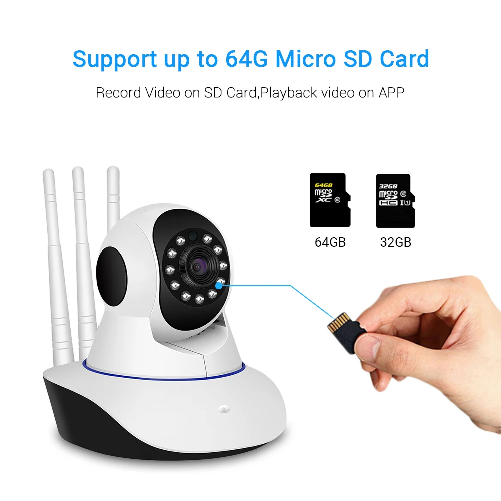 hd1080p smart auto tracking ptz wifi camera two way audio motion detection remote access baby monitor onvif icsee free global shipping