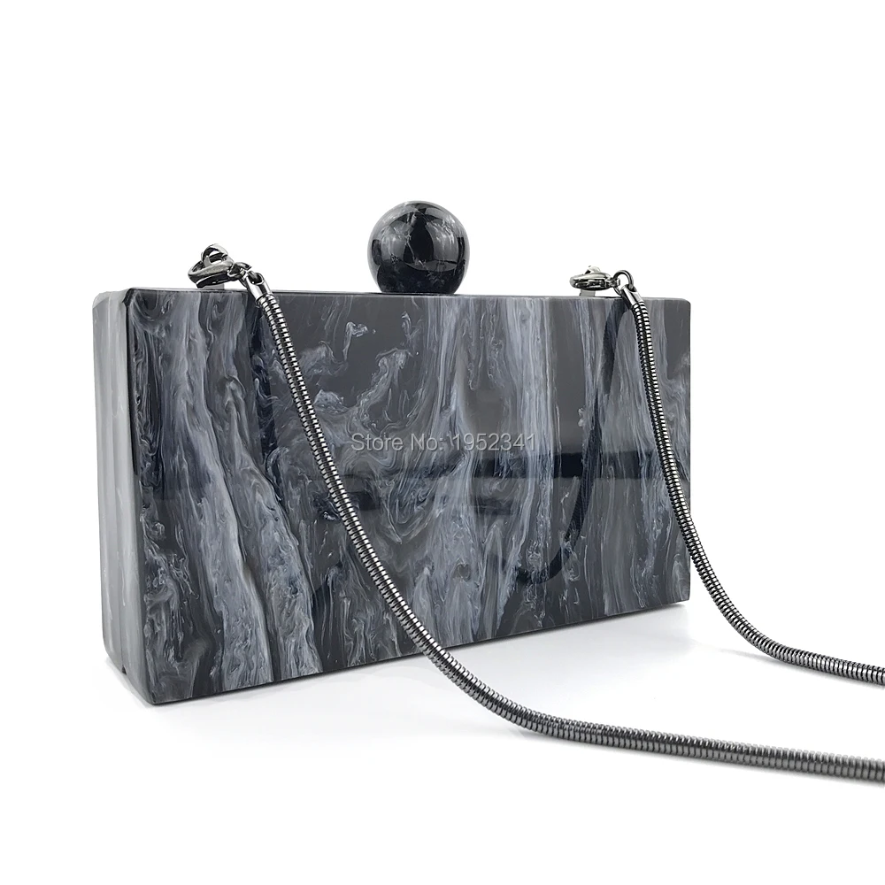 OC4122 Wholesale New Products 2020 Clutch Bag Black Marble Women Acrylic Bags | Багаж и сумки