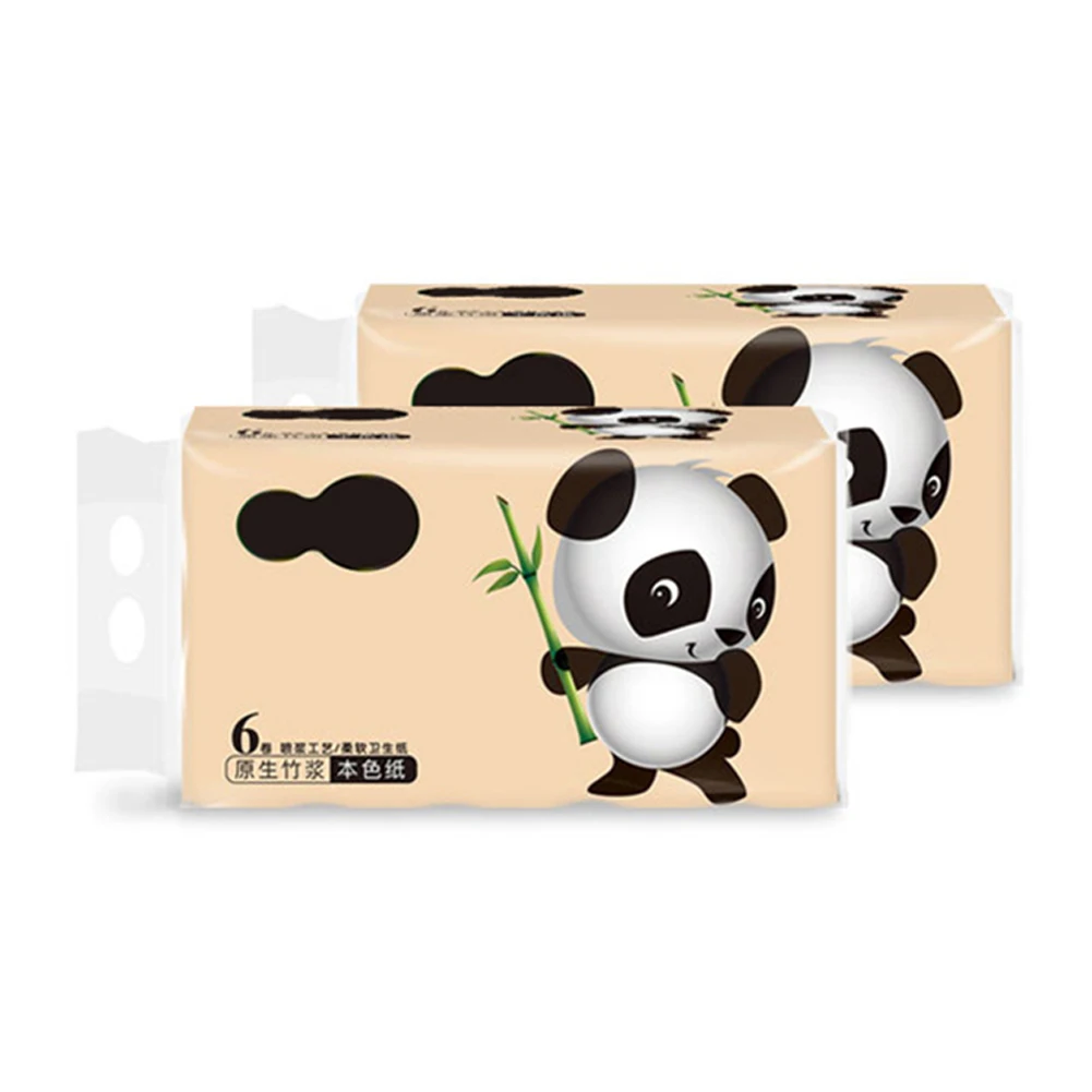 

6 Rolls Toilet Paper Tissue 4 Layer Soft Skin-Friendly Safe for Bathroom Home HJL2019