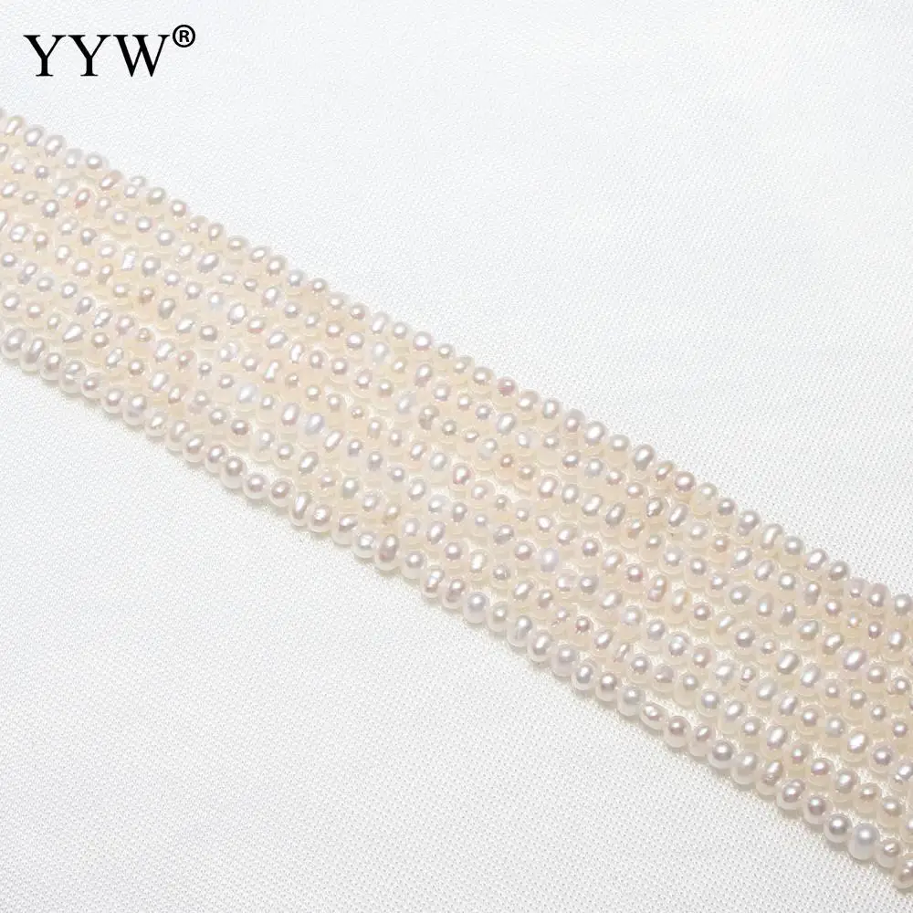 

AAA 2.5-3mm Cultured Potato Freshwater Pearl Beads Natural White Loose Beads For Diy Necklace Bracelet Jewelry Making 2021 New