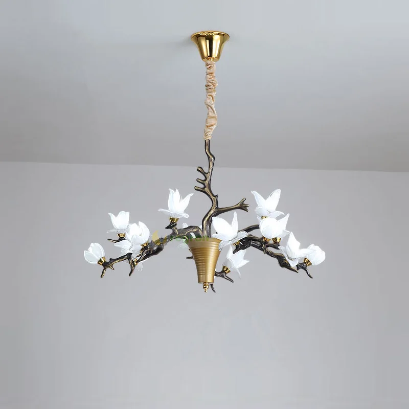 Новинка люстра из меди с кристаллами современные люстры потолочные светильники