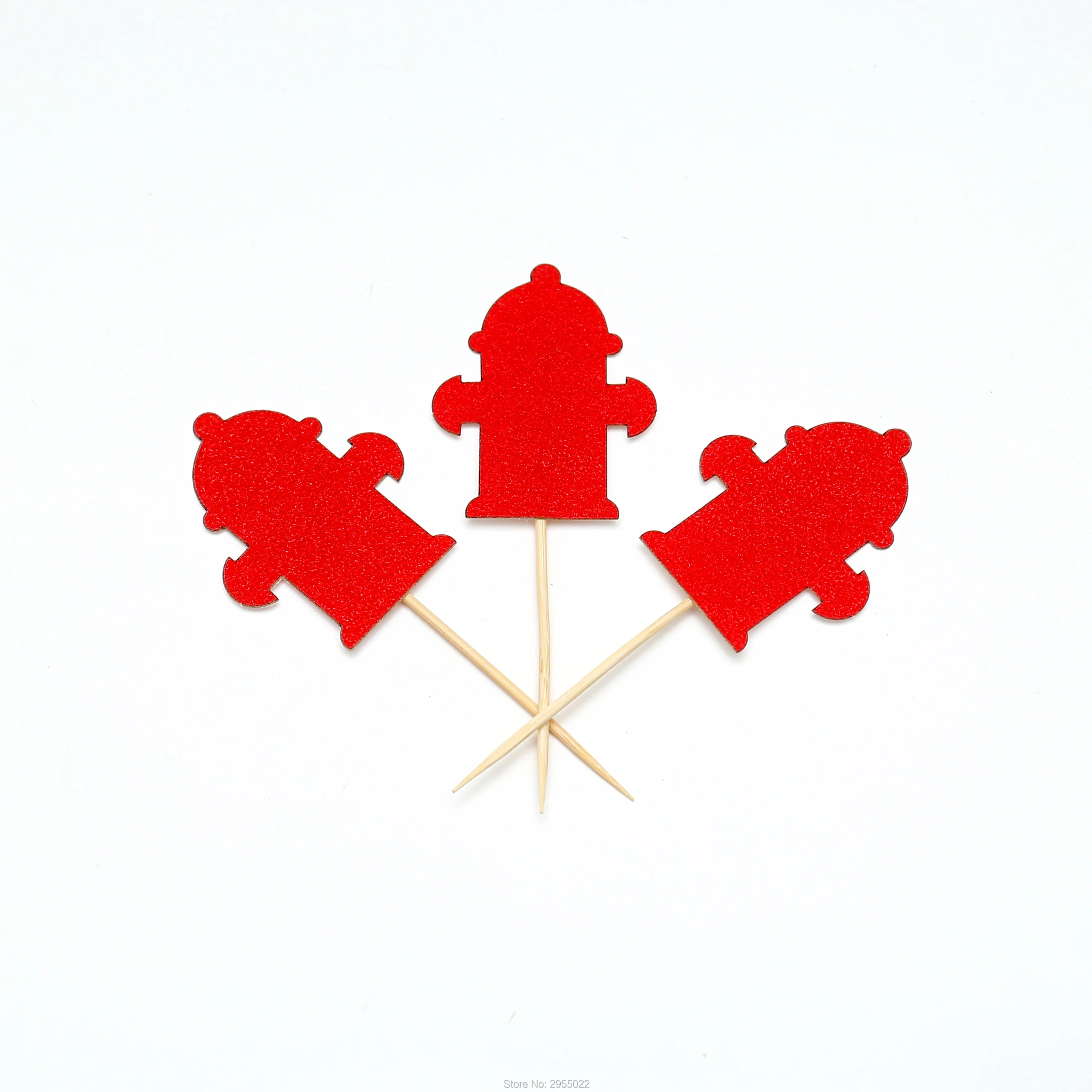 Пожарный гидрант для капкейков набор из 24 предметов украшения дня рождения