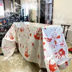 Скатерти с кровью на Хэллоуин, Декоративная скатерть, украшения для дома с привидениями, реквизит, украшения для страшных вечеринок