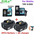 Аккумуляторная батарея для Makita, 18 в, 6000 мАч, АчАч