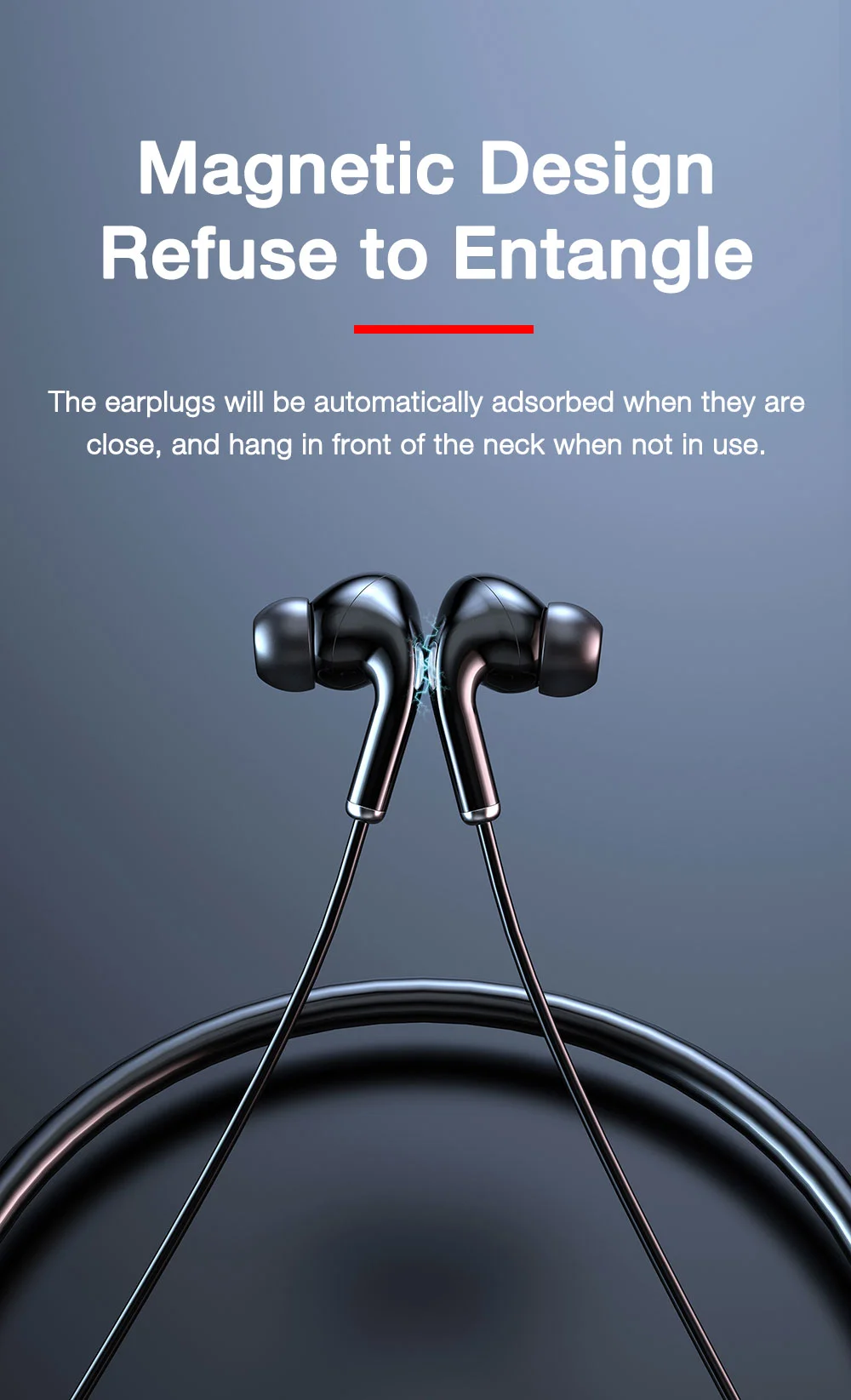 100 Hours Playback Wireless Bluetooth Earphones Magnetic Sports Running Headset IPX5 Waterproof Sport earbuds Noise reduction