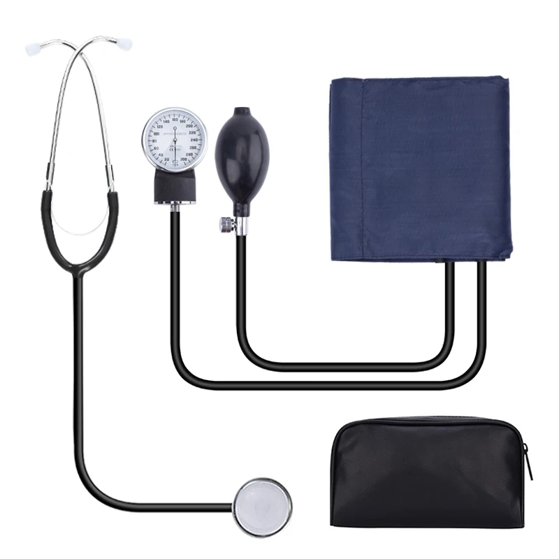 

Household Medical Manual Blood Pressure Monitor Measure Stethoscope Doctor Systolic Diastolic Sphygmomanometer BP Tonometer