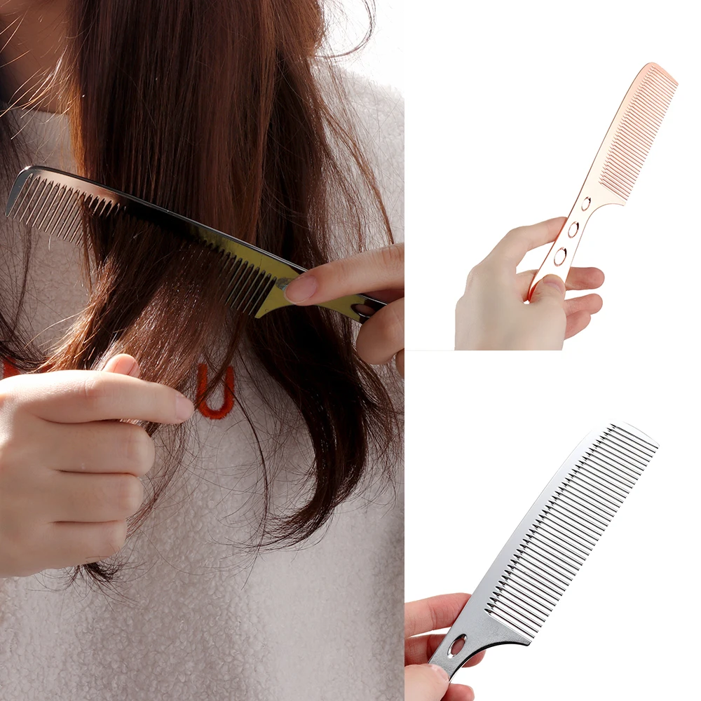 Алюминиевая металлическая расческа для стрижки волос Антистатическая