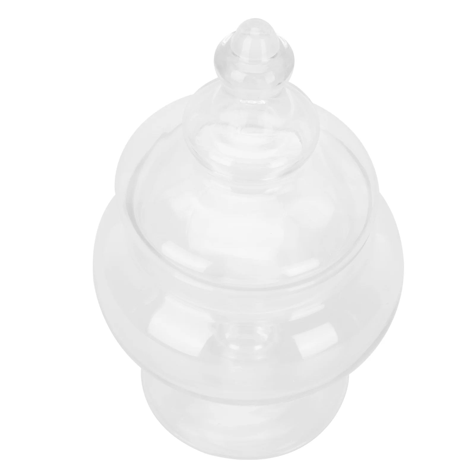 

1Pc Transparent Candy Storage Tank Glass Sealed Storage Jar Portable Candy Jar