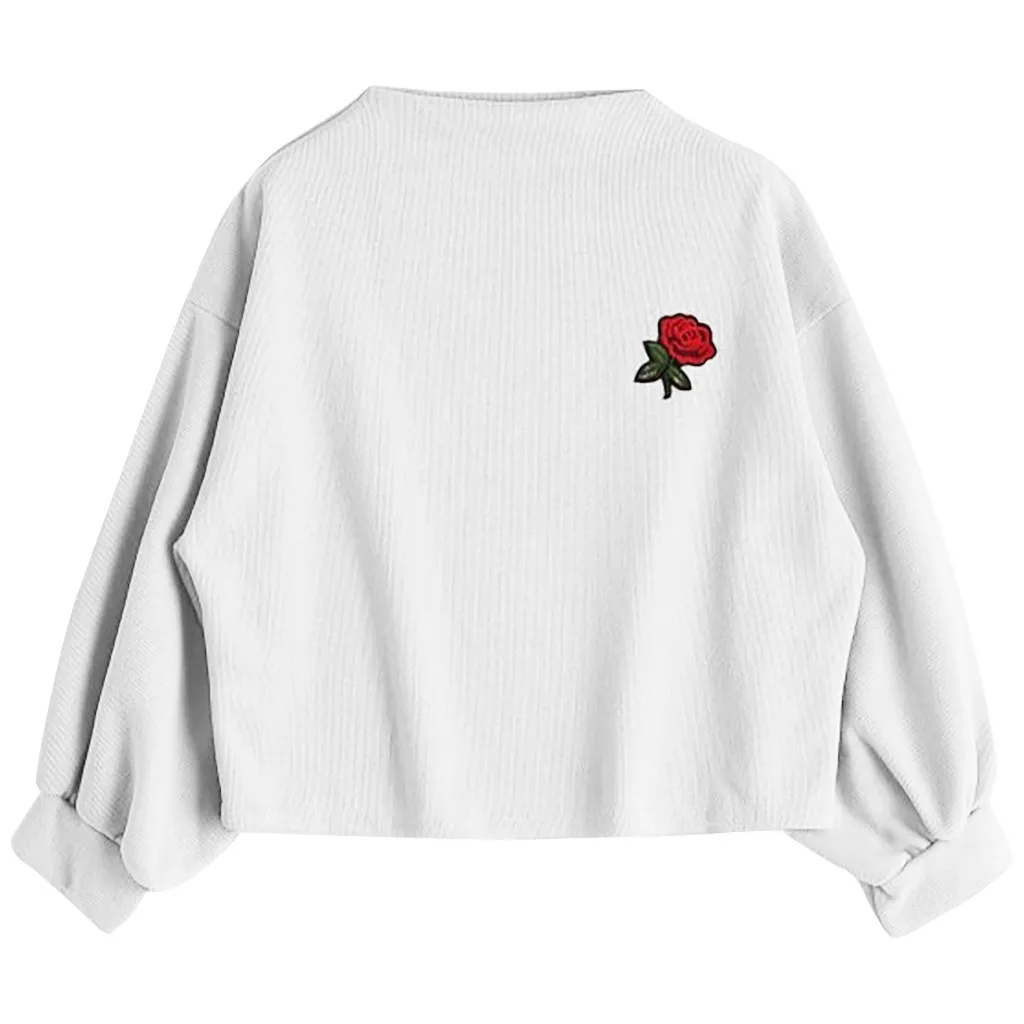 Модная женская Повседневная простая однотонная Толстовка JAYCOSIN с цветочной