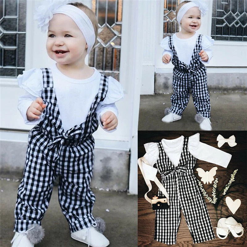 2 предмета осенняя футболка с длинными рукавами и оборками для маленьких девочек