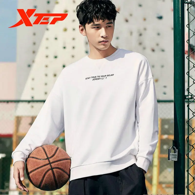 Xtep Jeremy Lin мужской свитер осень и зима Новый Круглый Вырез Свободный трендовый