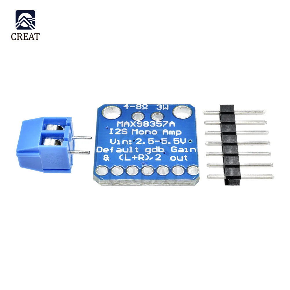 Плата модуля прерывания усилителя MAX08357 I2S Amp DAC 3 Вт класса D для Arduino Zero Raspberry Pi с