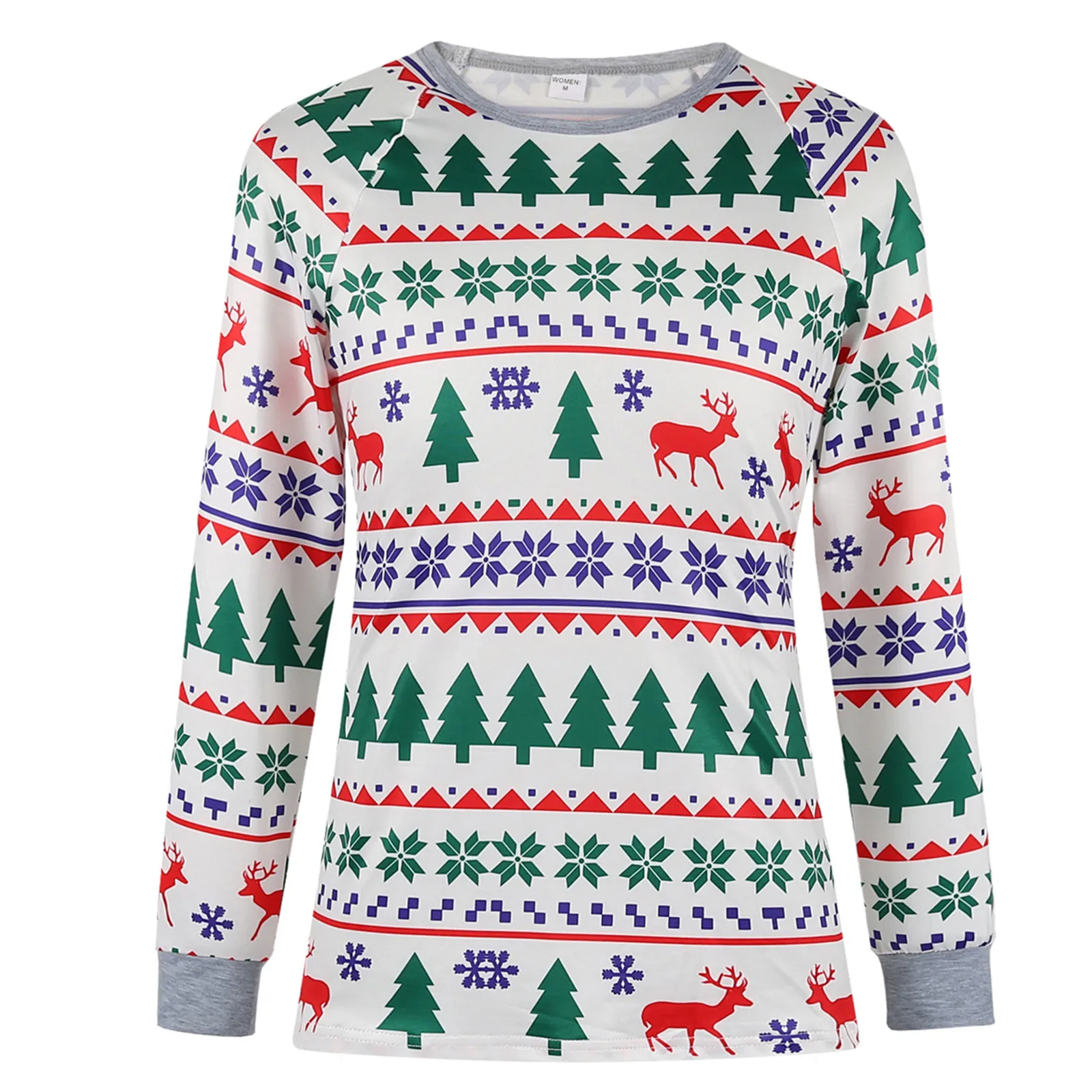 Рождественские пижамы для всей семьи Комплект одежды с длинными рукавами