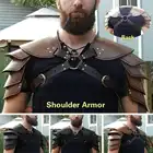 2 типа стимпанк средневековые кожаные полдроны, Винтаж Спартак кожа Броня Ренессанс воин-Гладиатор кожа плечо