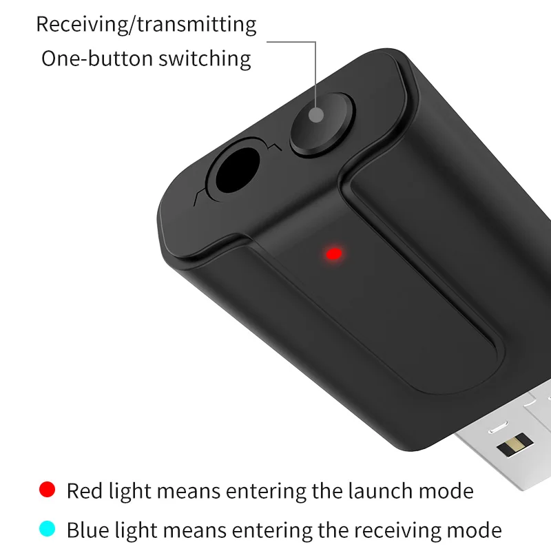 2 в 1 Bluetooth 5,0 аудио приемник передатчик Мини 3,5 мм AUX Jack стерео USB беспроводной адаптер для ТВ ПК автомобильный комплект MP3 наушники