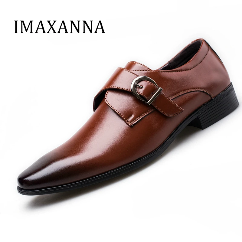 IMAXANNA/весенние мужские кожаные туфли оксфорды модные деловые модельные