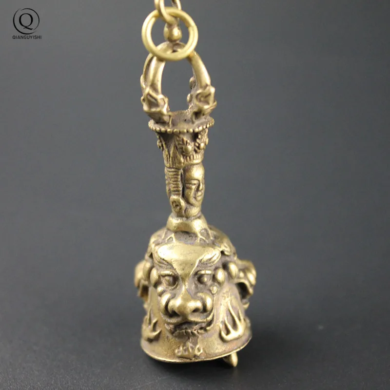 Латунная статуя счастливого тройного льва Будды украшения ручной работы для