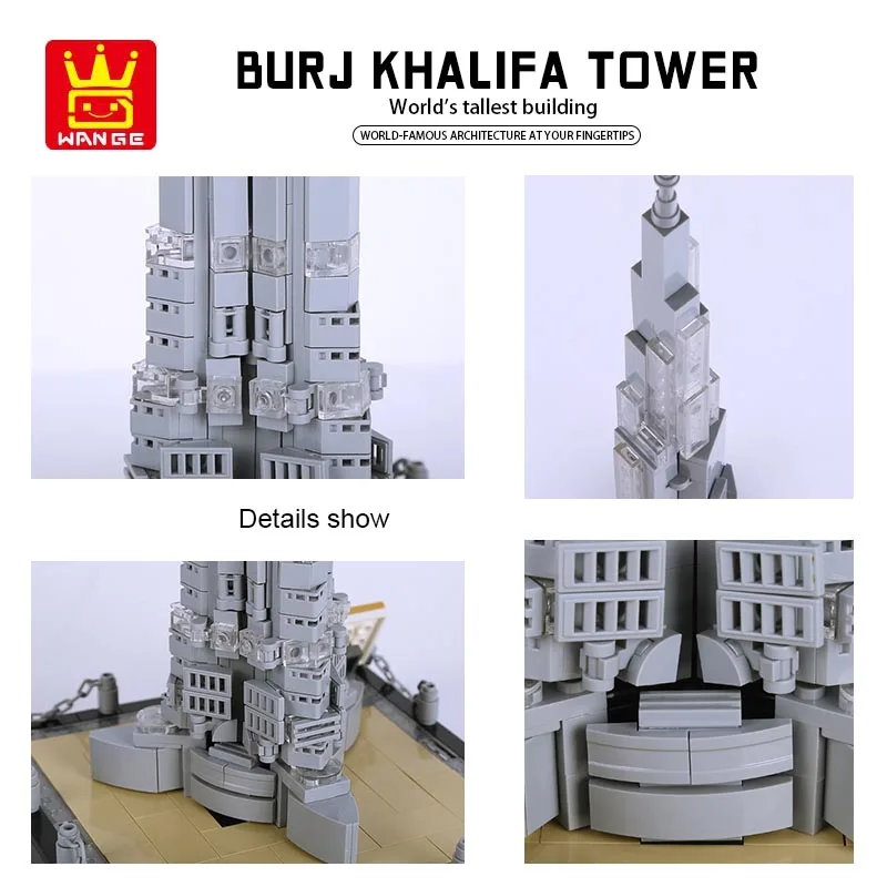 Башня Дубая Бурдж Халифа всемирно известные строительные блоки уличные игрушки