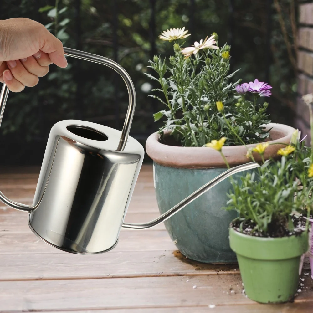 

1.5L Water Can Stainless Steel Pot Long Spout Indoors Plant Pot Irrigation Bottle