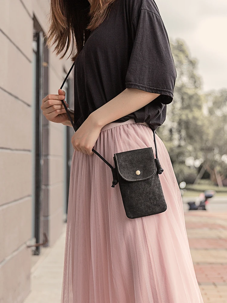 Оригинальная Женская мини сумка Genine из коровьей кожи маленький мобильный