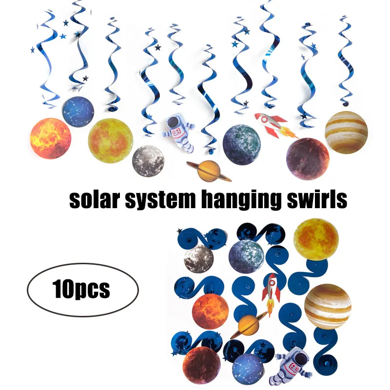hanging swirl-1 10 шт. солнечная система подвесное вихревое украшение планета космическое пространство галактика Вихрь детский класс душ день рождения принадлежности - Цвет: hanging swirl-1