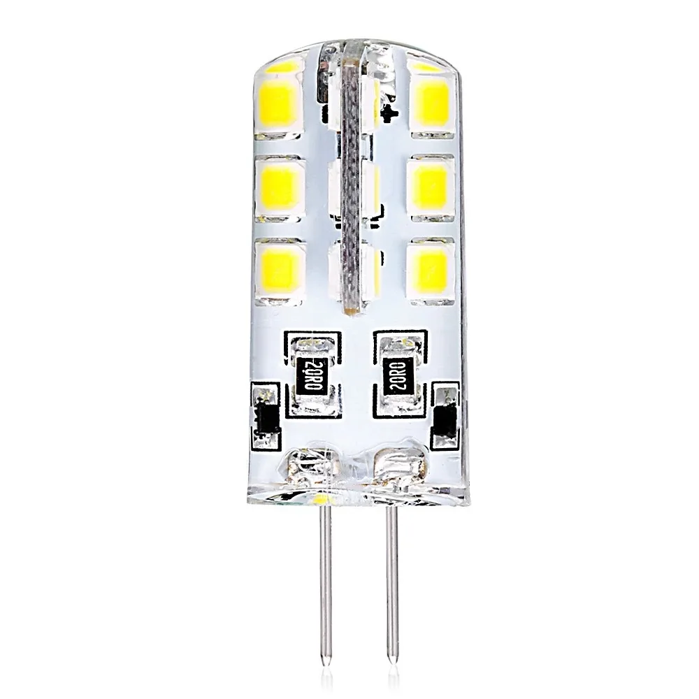 Светодиодная лампа G4 2 Вт 3 5 9 10 12 15 AC/DC12V/AC220V 3014SMD силиконовая теплый белый/белый l