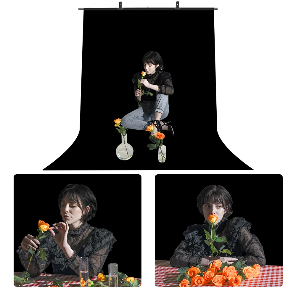 Фоновый Флокированный однотонный черный поглощающий светильник простой