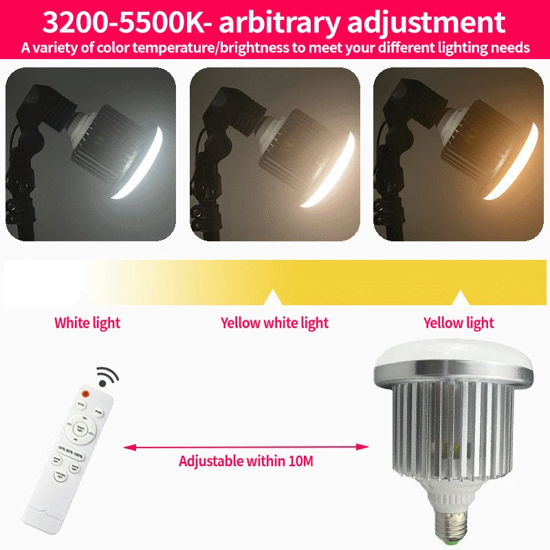 Фон для фотосъемки 85W светодиоидная лампа с регулируемой яркостью светодиодный