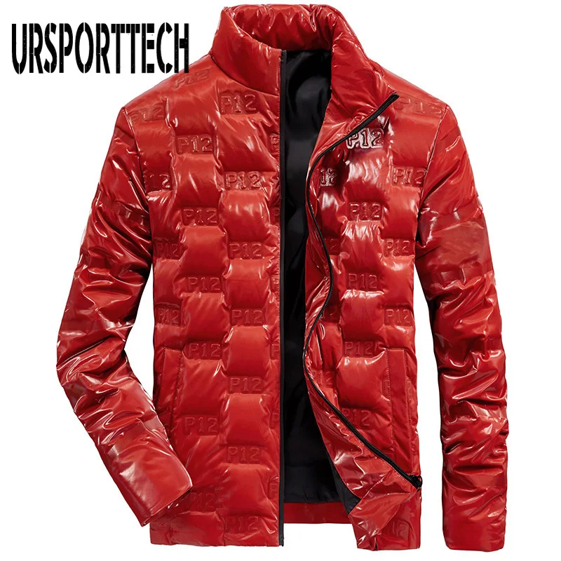 2020 New Winter Jacket Men Thick Casual Solid Color Bright Duck Down Parka Coat Slim Warm Waterproof Down Jacket Male Clothing