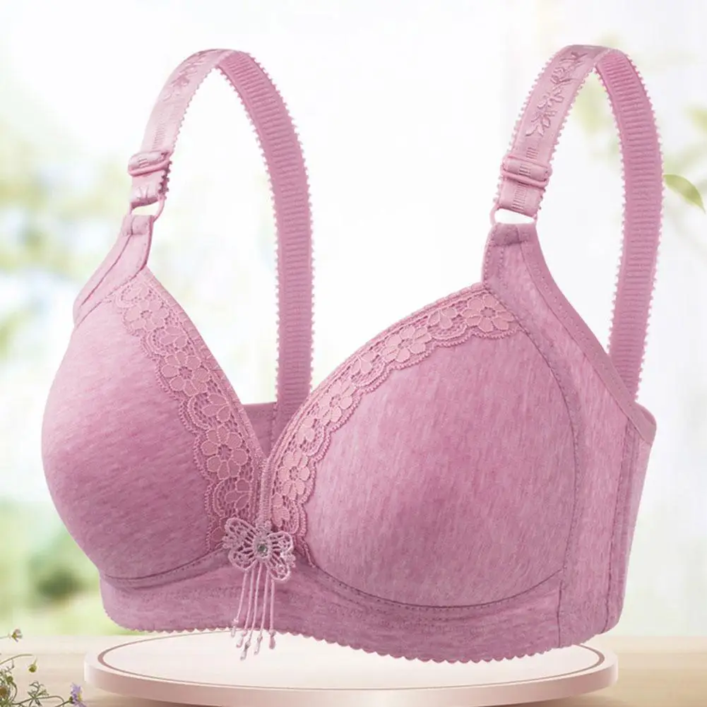 

Thin Big Breasts Small No Steel Ring Large Size Cotton Gather Bra Cups V1W7