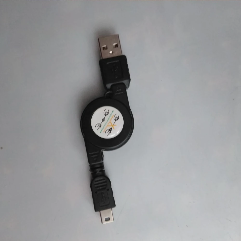 Новый Портативный черный Выдвижной USB 2 0 Тип Папа папа B 5 контактный кабель для