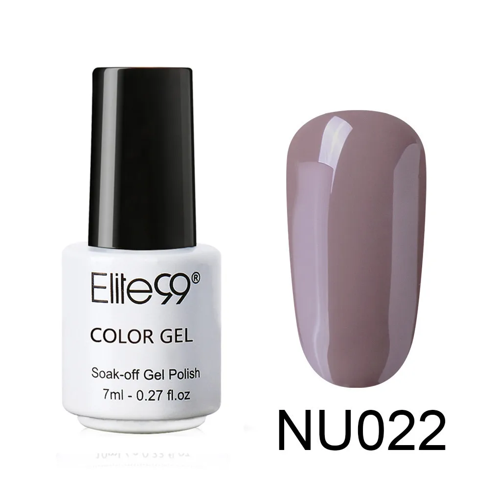 7ml NU022 Elite99 телесный Цветной Гель-лак Полупостоянный Vernis праймер верхнее покрытие УФ светодиодный гель лак удаляющийся замачиванием ногти "сделай сам" Маникюр гель лак - Цвет: 7ml NU022