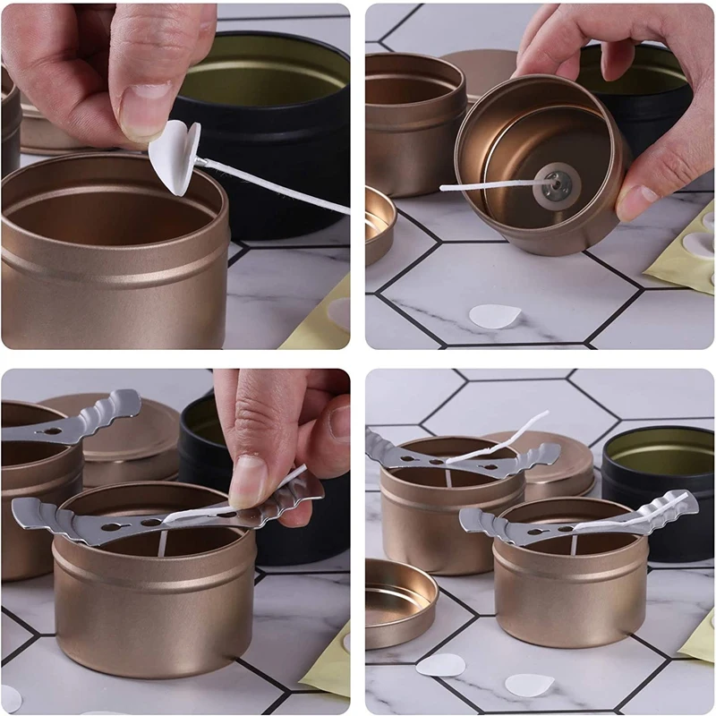 24 упаковки жестяные банки для свечей с крышками 4 унции металлические сделай сам