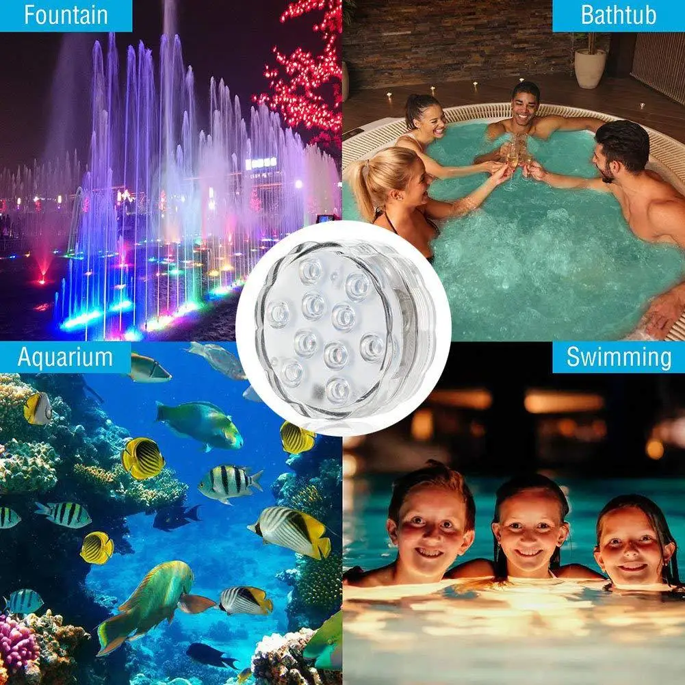 

Waterproof RGB Car Ambient Light Submersible LED Lights Underwater Decorative Lighting Aquarium Lights for Pond Fountain Party