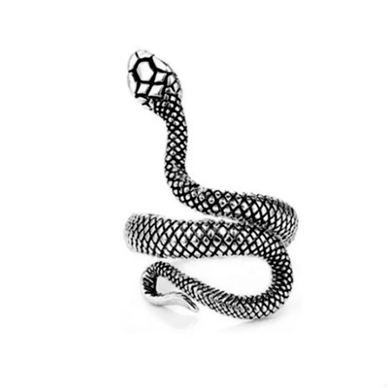 

Simple Jewelry Retro Snake Mens Ring Opening Adjustable Winding Cobra Rings for Women Gothic Jewelry Accessories Wholesale Bulk