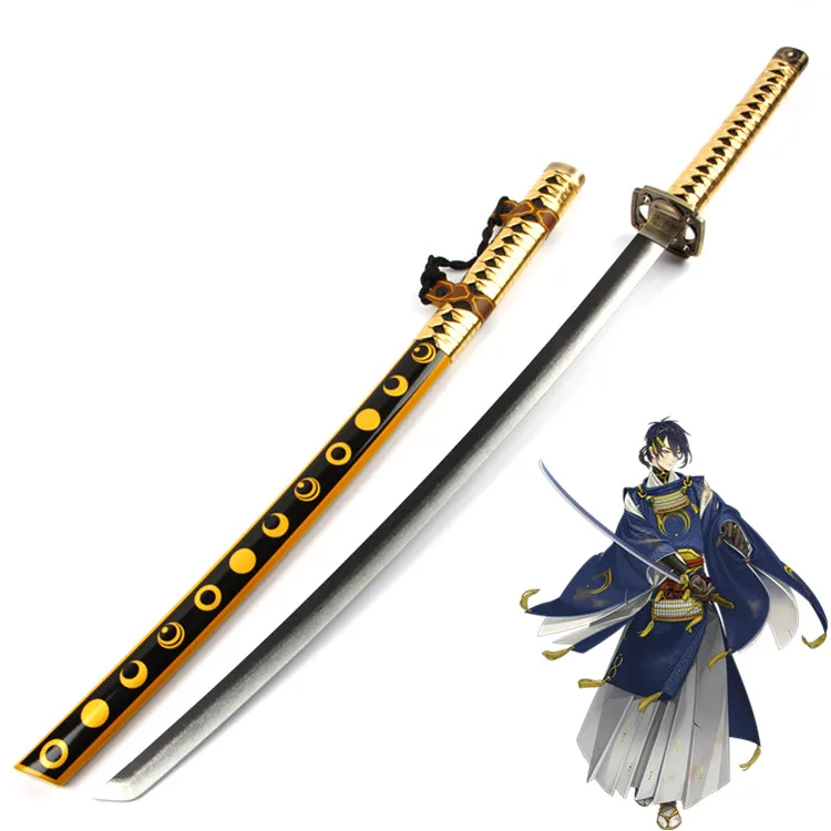 

Game Touken Ranbu The sword dance Mikazuki Munechika Cosplay Prop Katana Samurai Wooden Sword Prop Halloween Anime Costume party