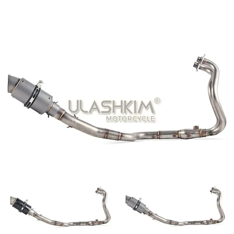 Мотоцикл Полная выхлопная система средняя звеньевая труба без шнуровки для kawasaki