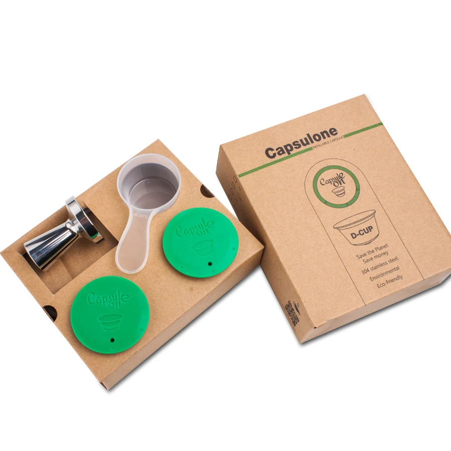 Капсула Capsulone/металлическая капсула из нержавеющей стали, подходит для машины dolce gusto пополняемая многоразовая капсула, подходит для пиккол...