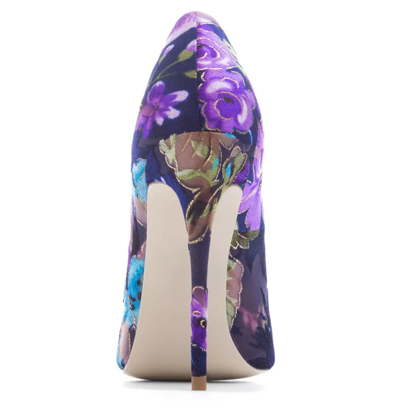 Женские туфли на шпильке YECHNE синие для невесты женские с высоким крючком