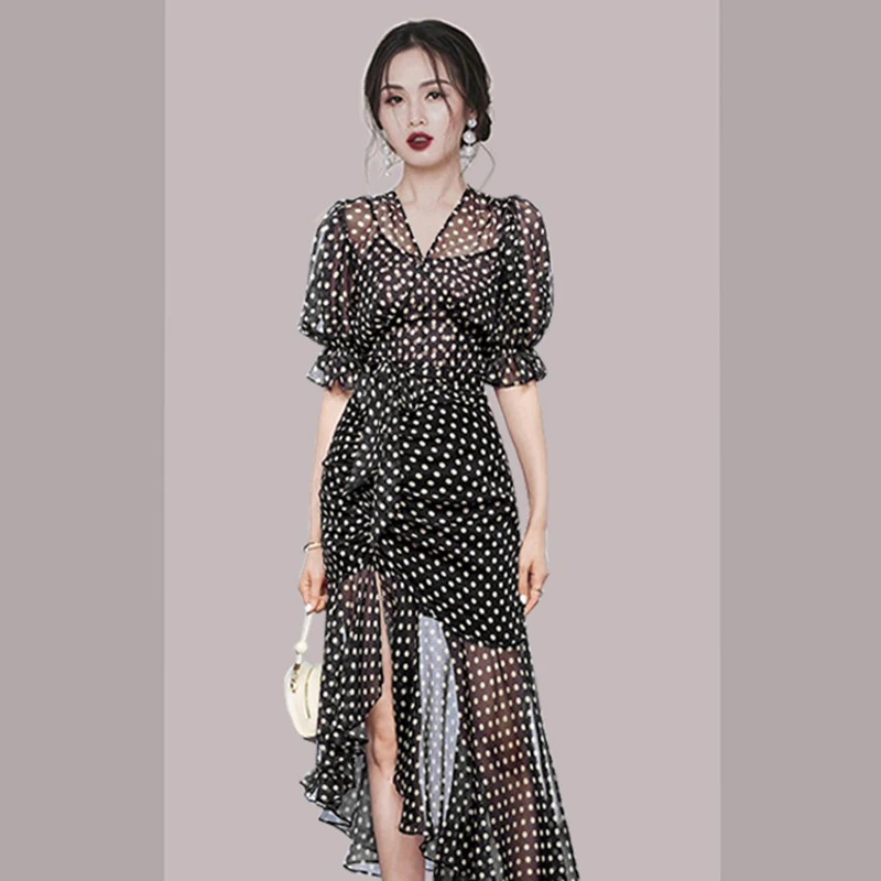 

Женское Асимметричное Платье-футляр с V-образным вырезом