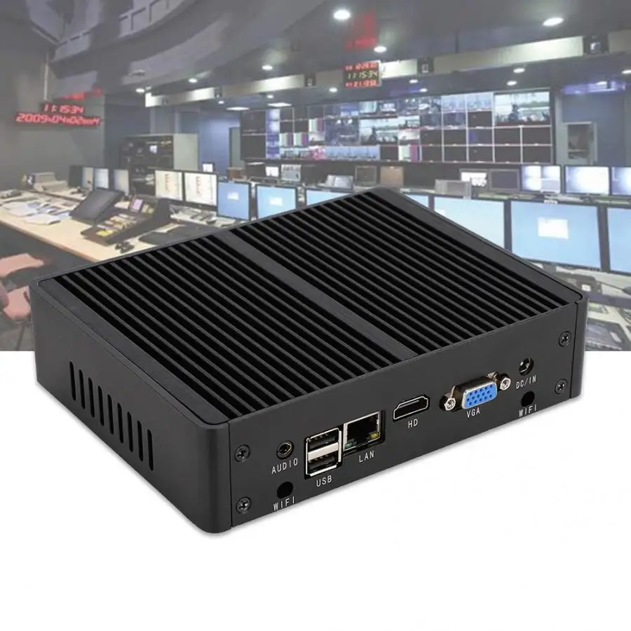 Для Intel Core i5 4200U для Win 7 Mini PC промышленный компьютер 4G ram + 128GB SSD 100-240V настольный |