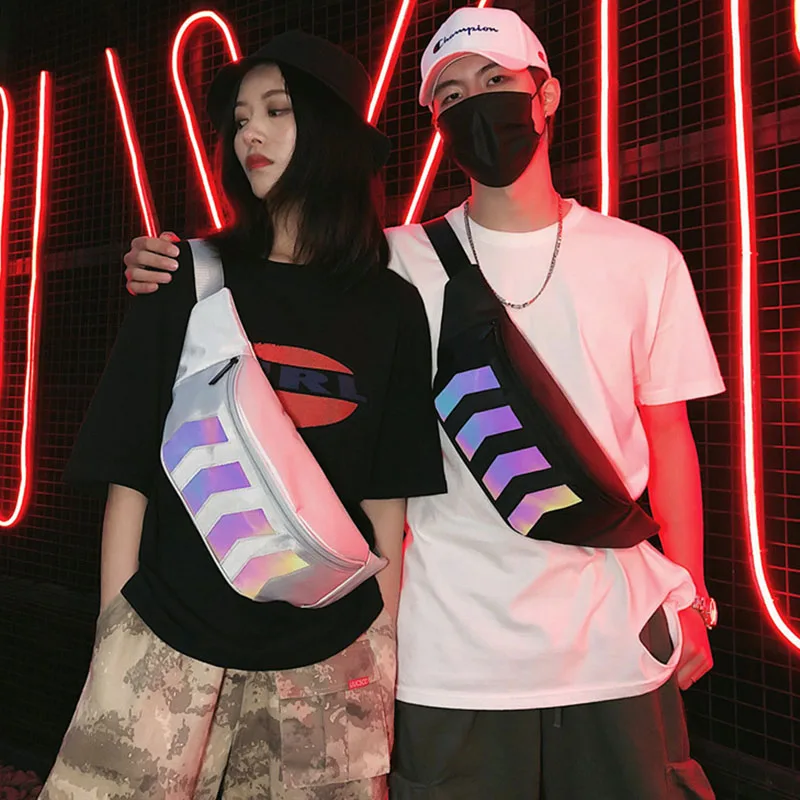 Поясная Сумка унисекс забавная уличная холщовая нагрудная Сумочка модный