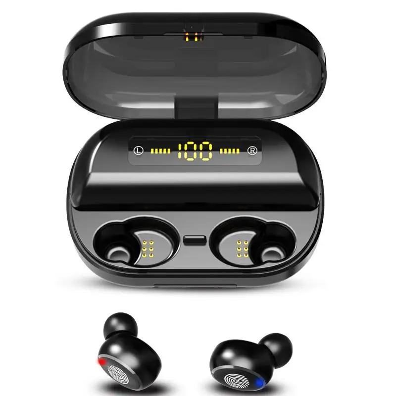 

TWS Touch Control Earphone Noise Cancelling 8D Stereo IPX7 Waterproof Led Display Headphone With 4000mAh Power Bank