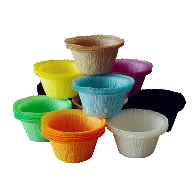 50 шт красочные радужные бумажные торты для кексов коробка выпечки Маффин чашки