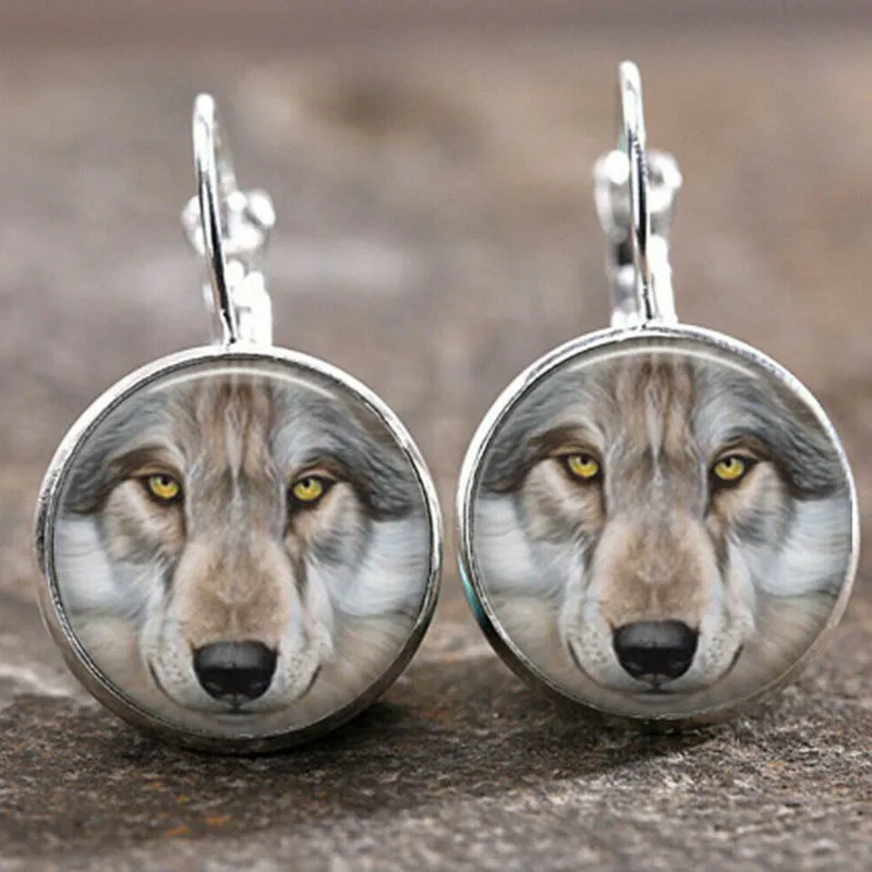 Исламский мусульманский логотип Подвесные серьги стеклянные выпуклые