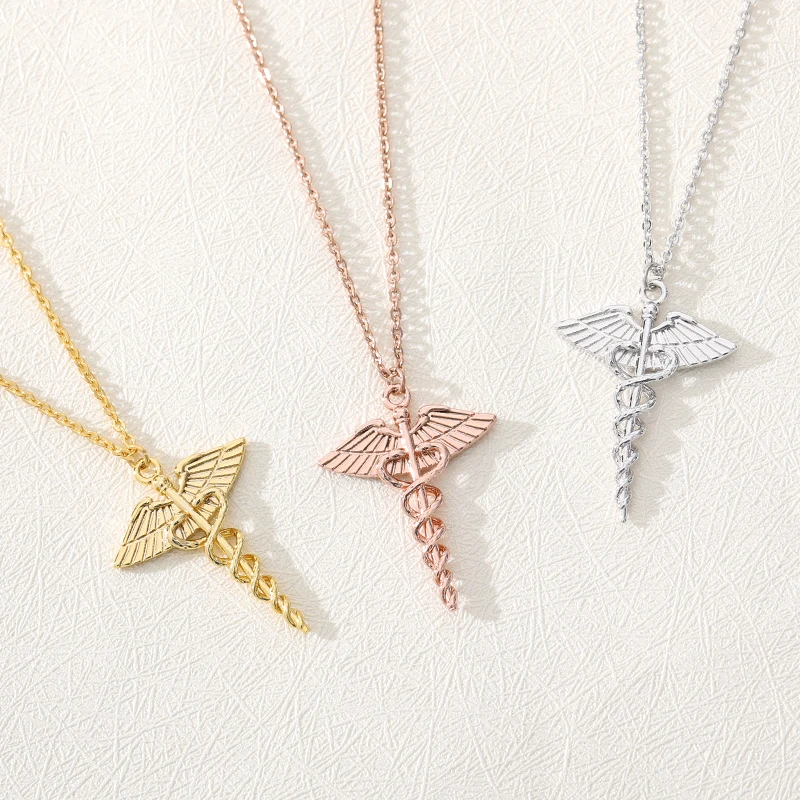 Ожерелье из нержавеющей стали для врачей и медсестер золотистого цвета |