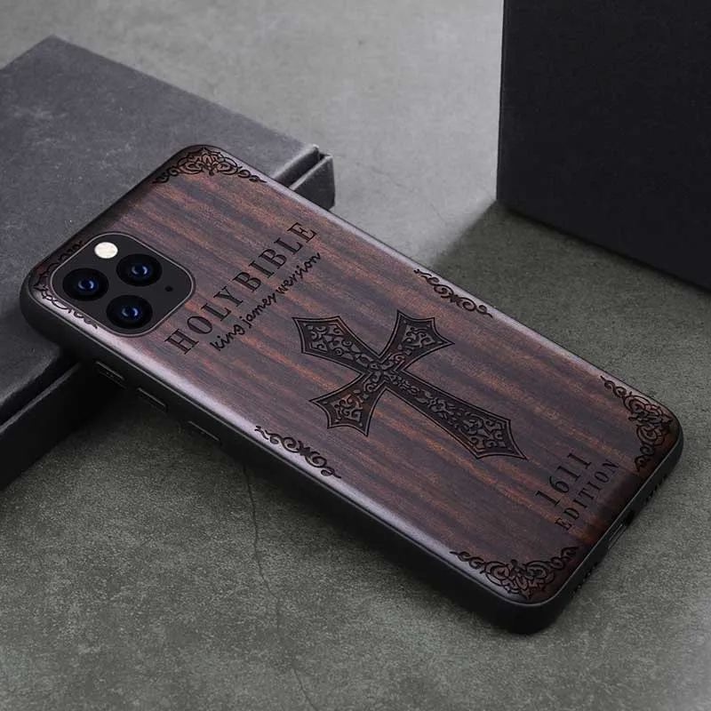 Противоударный чехол-Броня из дерева для iPhone 11 Pro Max, Роскошный чехол из дерева, чехол из ТПУ для iPhone 7, 8 Plus, X, Xr, XS, Max, 11 Pro, чехол