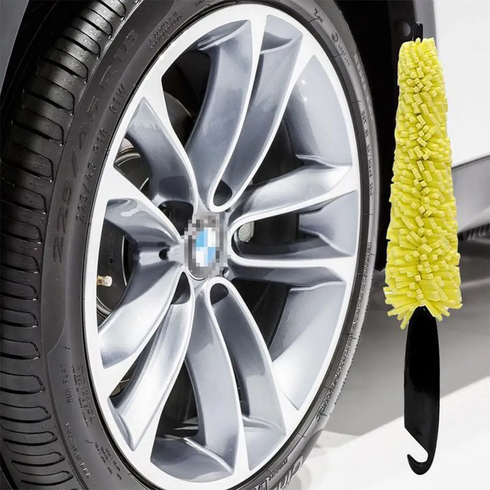 

Plastic Car Wheel Brush Brush Rims Tire Washing Brush Sponges Brush Plastic Wash Car Handle Car Wheel O2B6